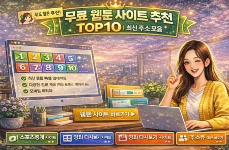 무료 웹툰 사이트 추천 TOP10 최신 주소모음 안내 이미지
