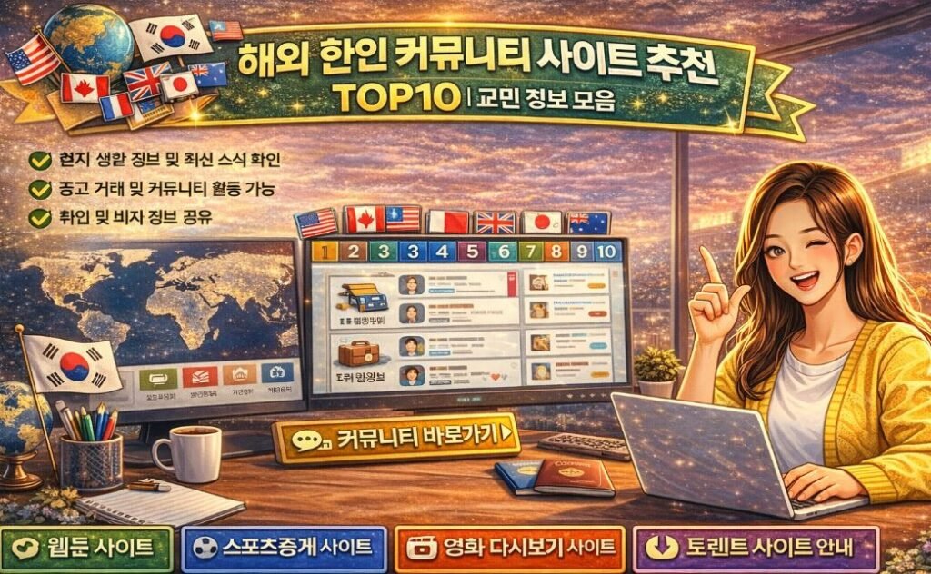 해외 한인 커뮤니티 사이트 추천 교민 정보 안내 이미지
