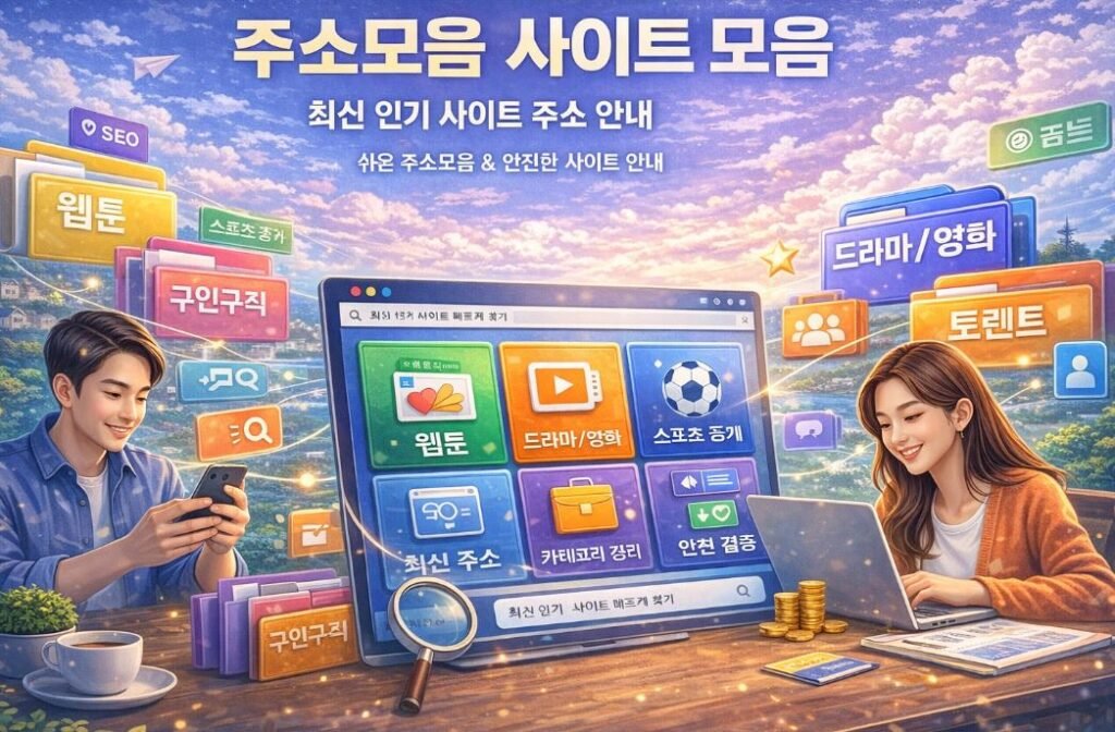 주소모음 사이트 모음 최신 인기 사이트 주소 안내 이미지