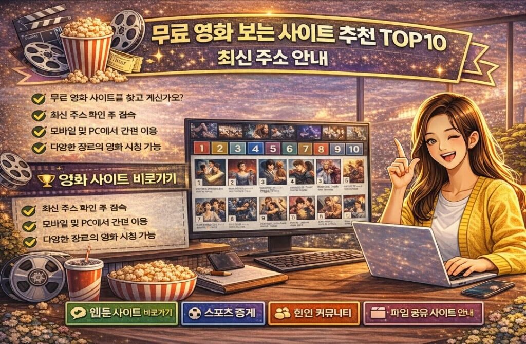 무료 영화 사이트 추천 및 최신 주소 안내 이미지